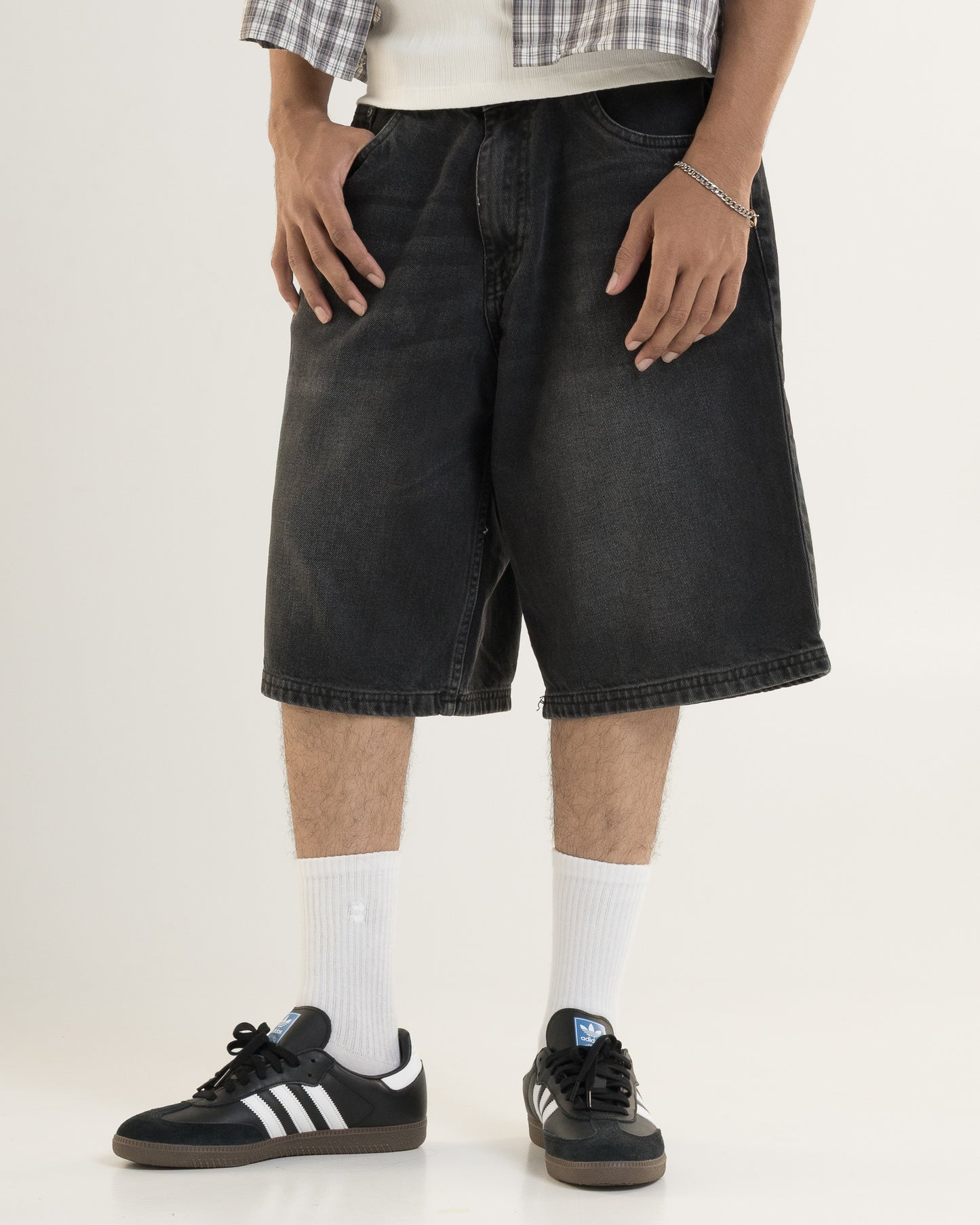 Washed Black Jorts