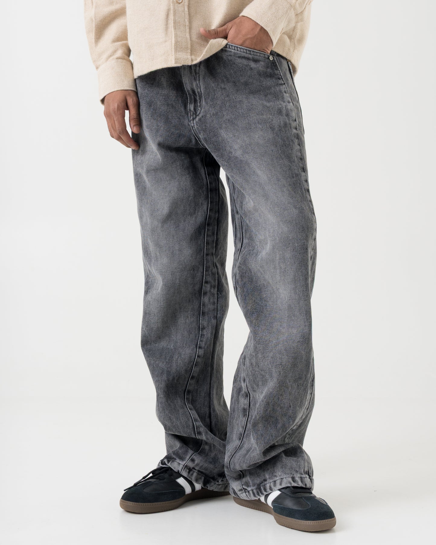 Flared Denim (Brand Grey)