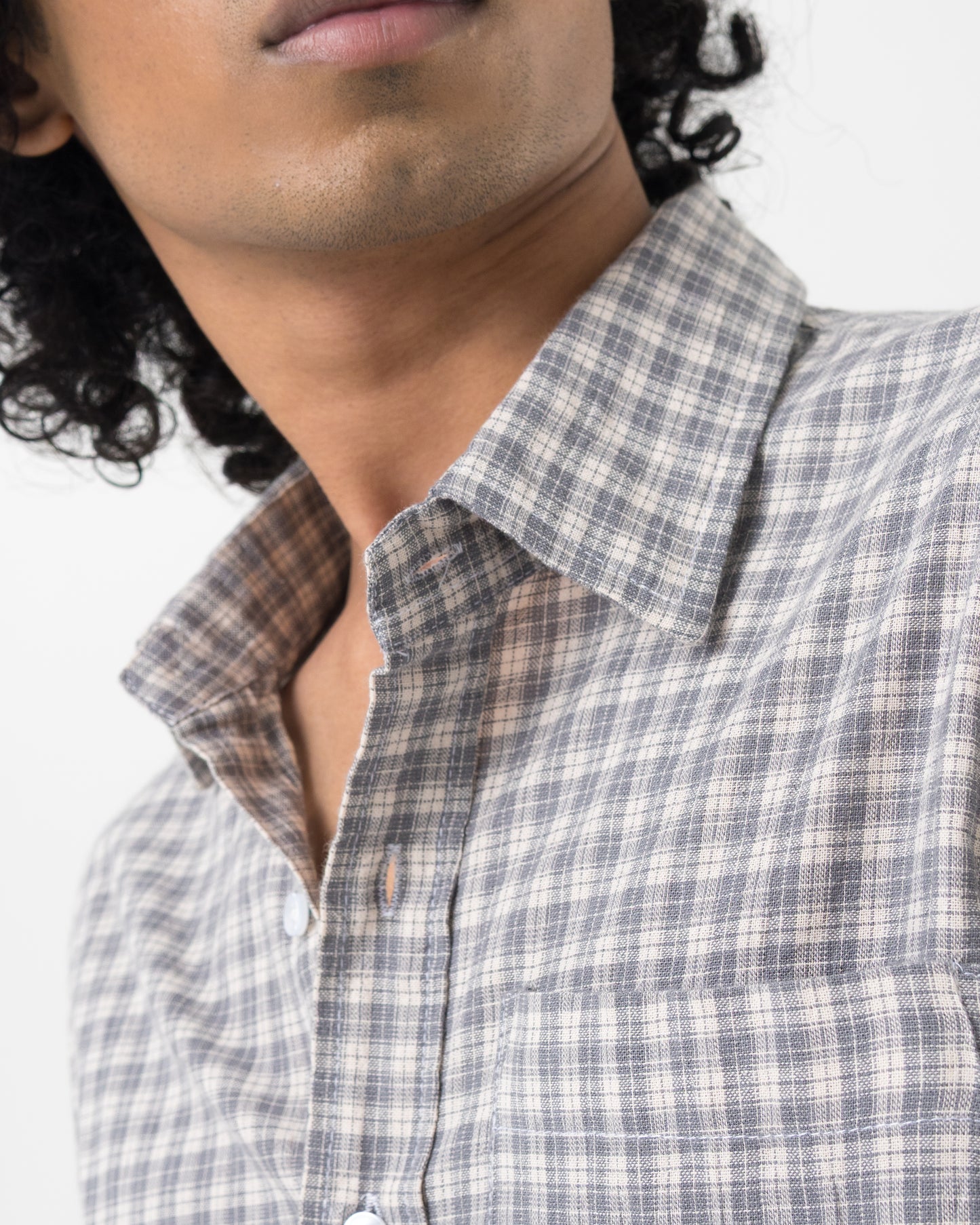 Crinkle Check Shirt