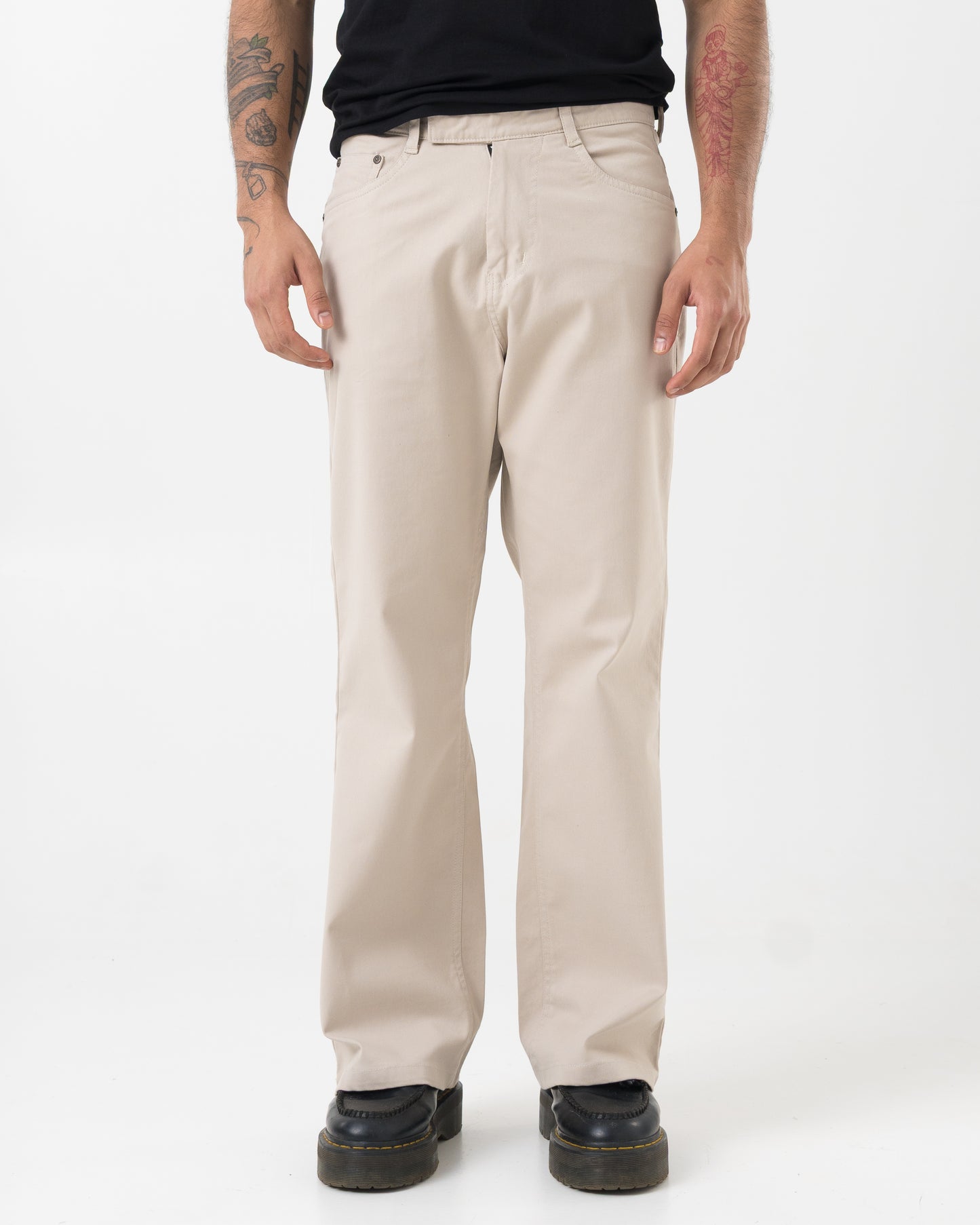 Bootcut Pants (Beige)