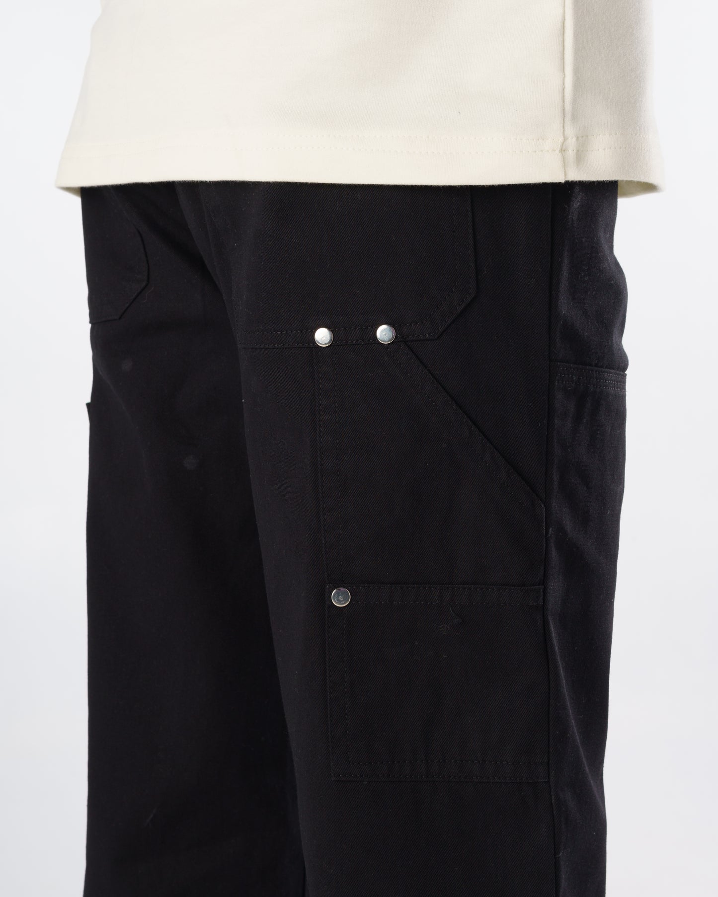 Double-knee Carpenter Pants (Black)