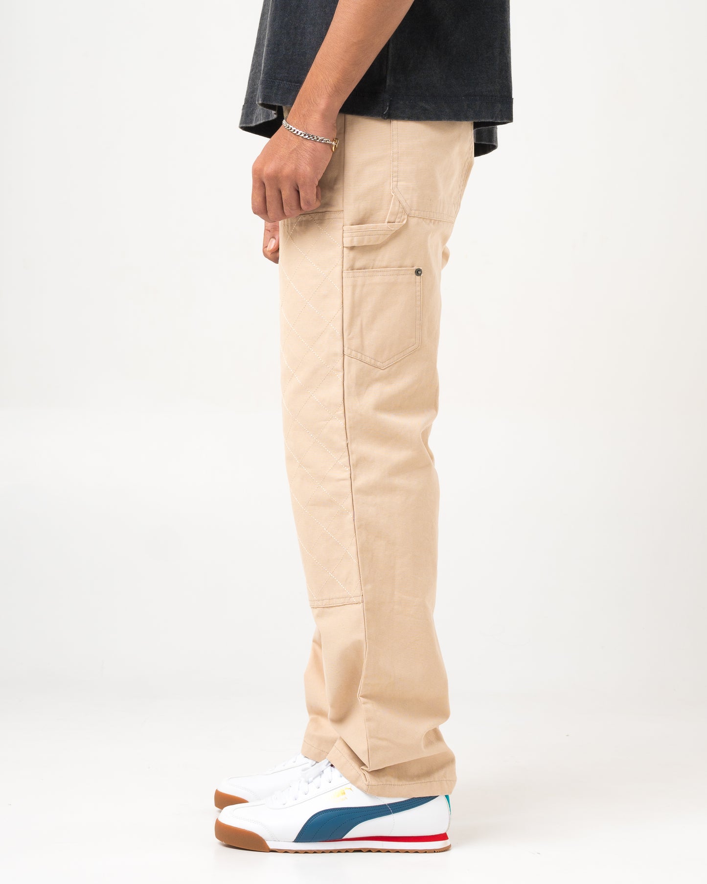 Diamond Work Pants (Beige)