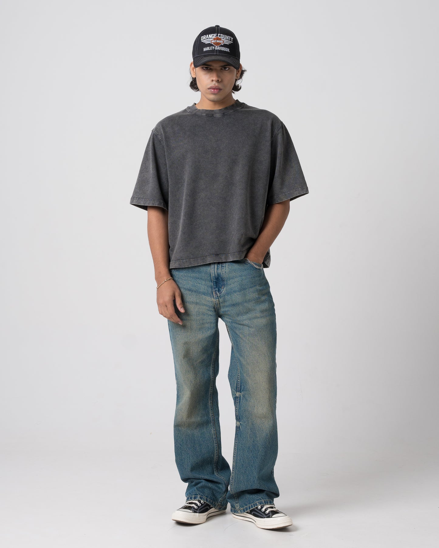 Vintage Bootcut Denim (Sun-faded Blue)