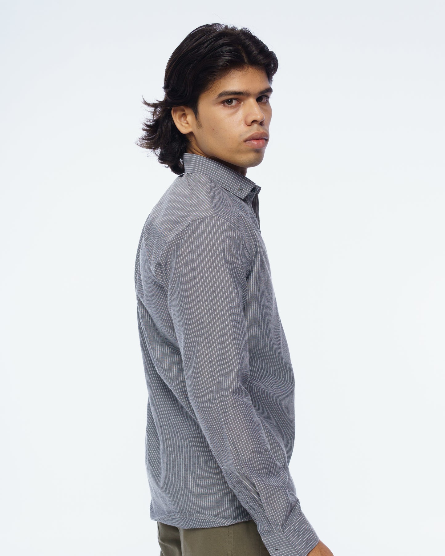 Striped Shirt (Grey)