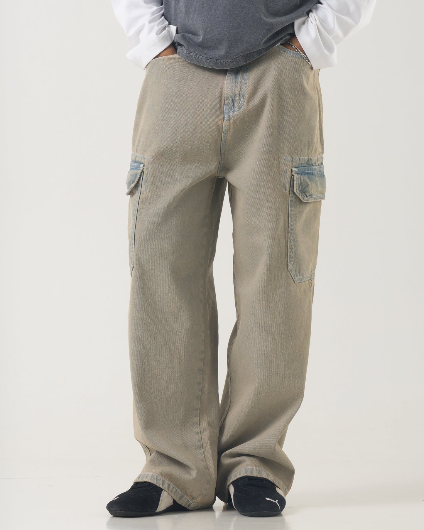 Denim Cargo (Faded Blue)