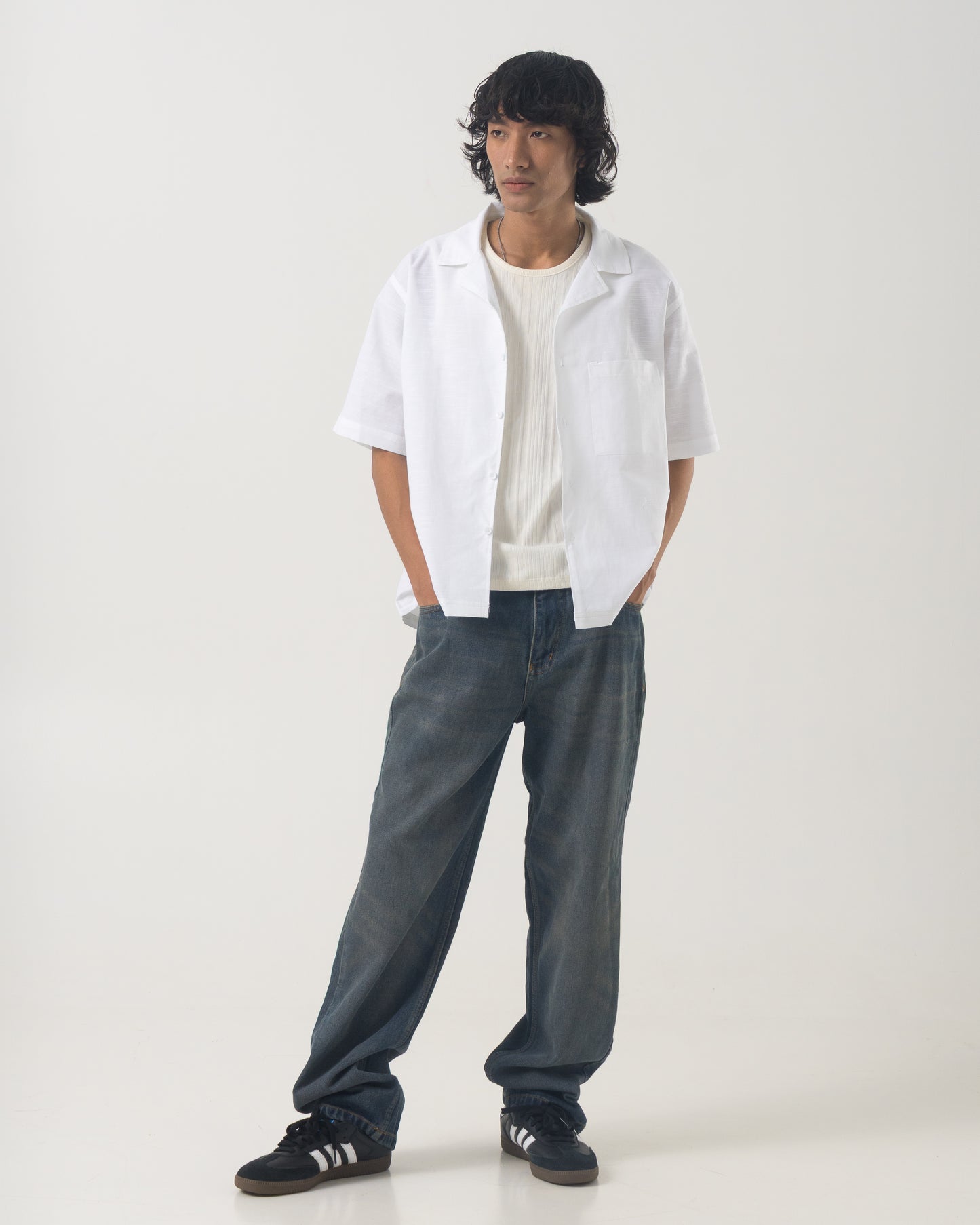 Studio Camp Shirt (Linen - White)