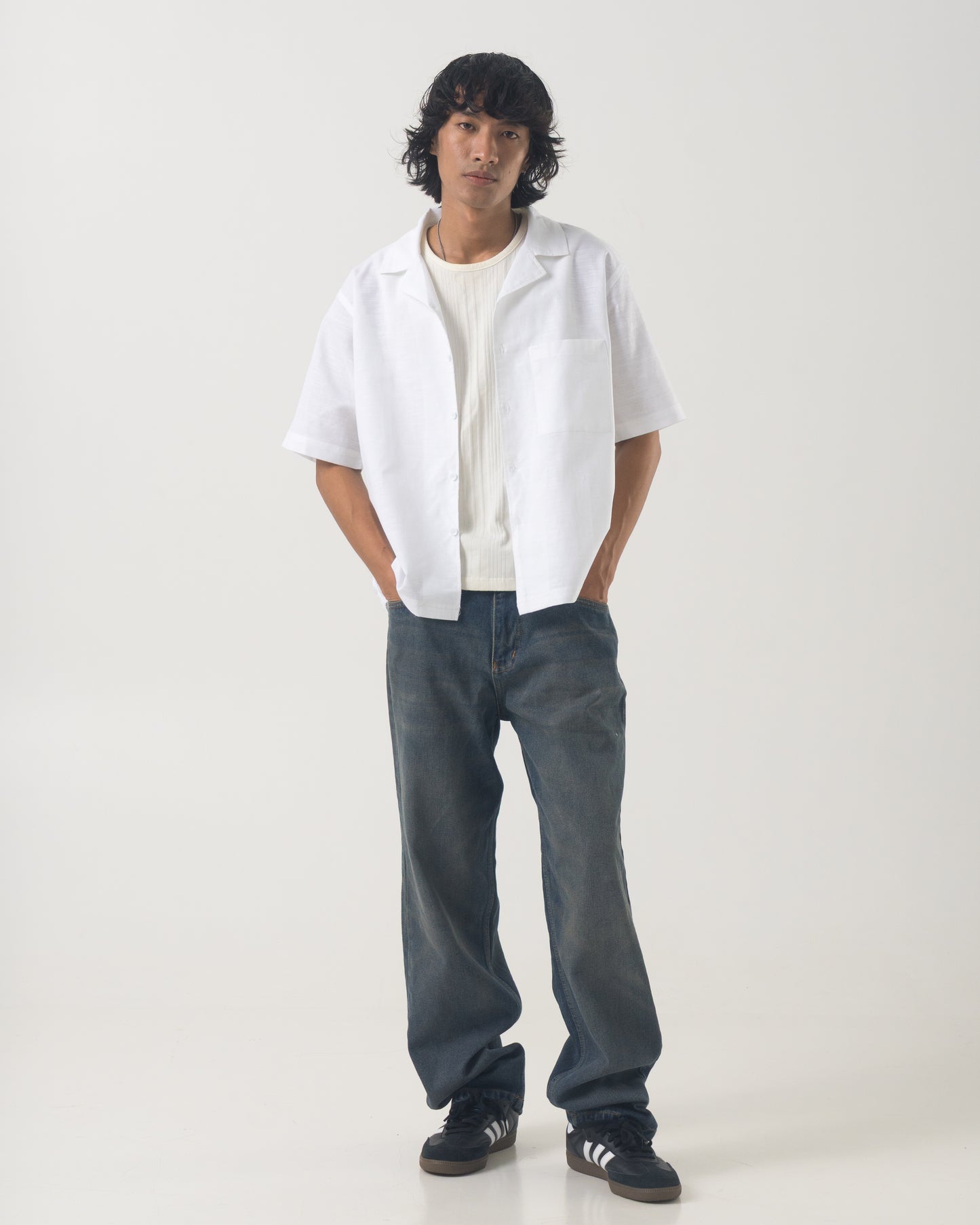 Studio Camp Shirt (Linen - White)