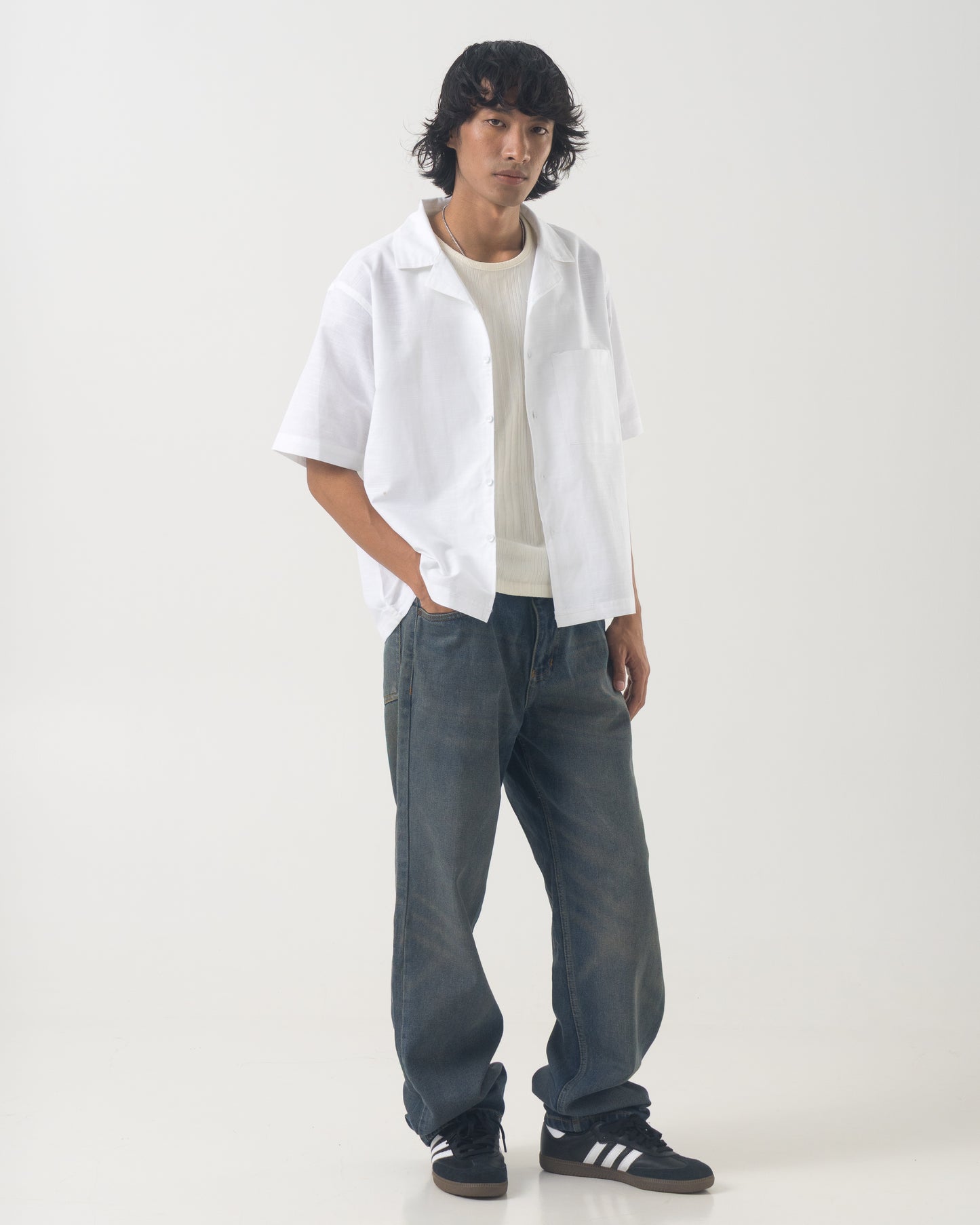 Studio Camp Shirt (Linen - White)