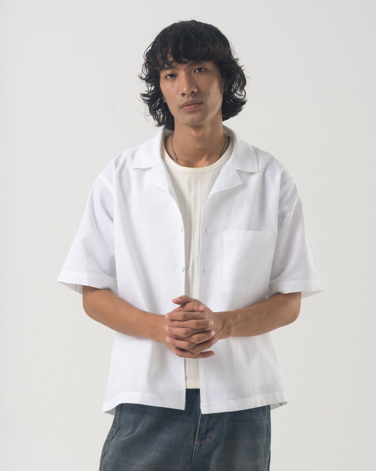 Studio Camp Shirt (Linen - White)