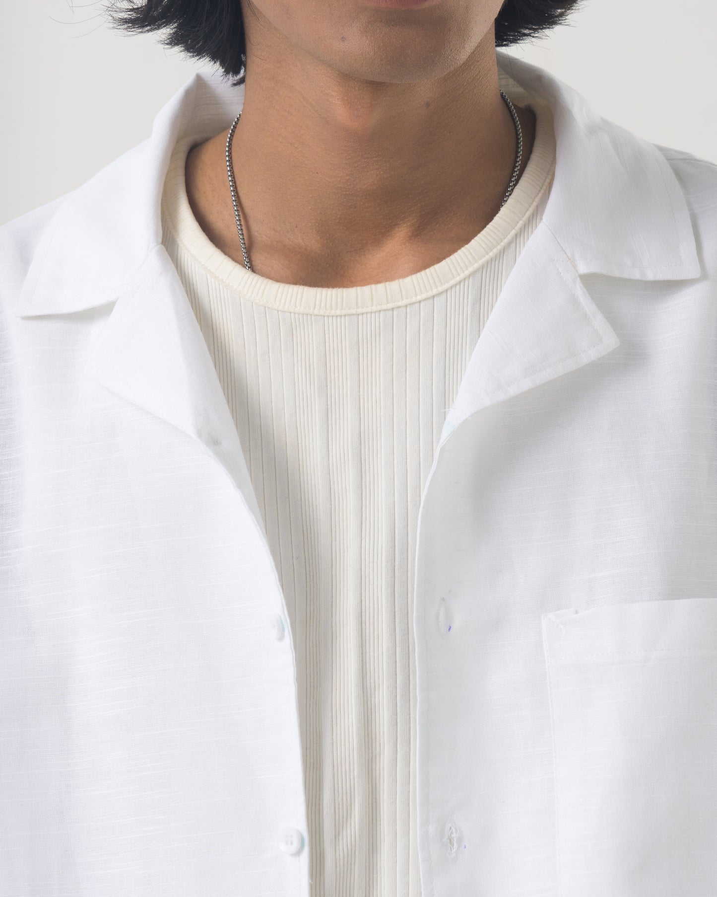 Studio Camp Shirt (Linen - White)