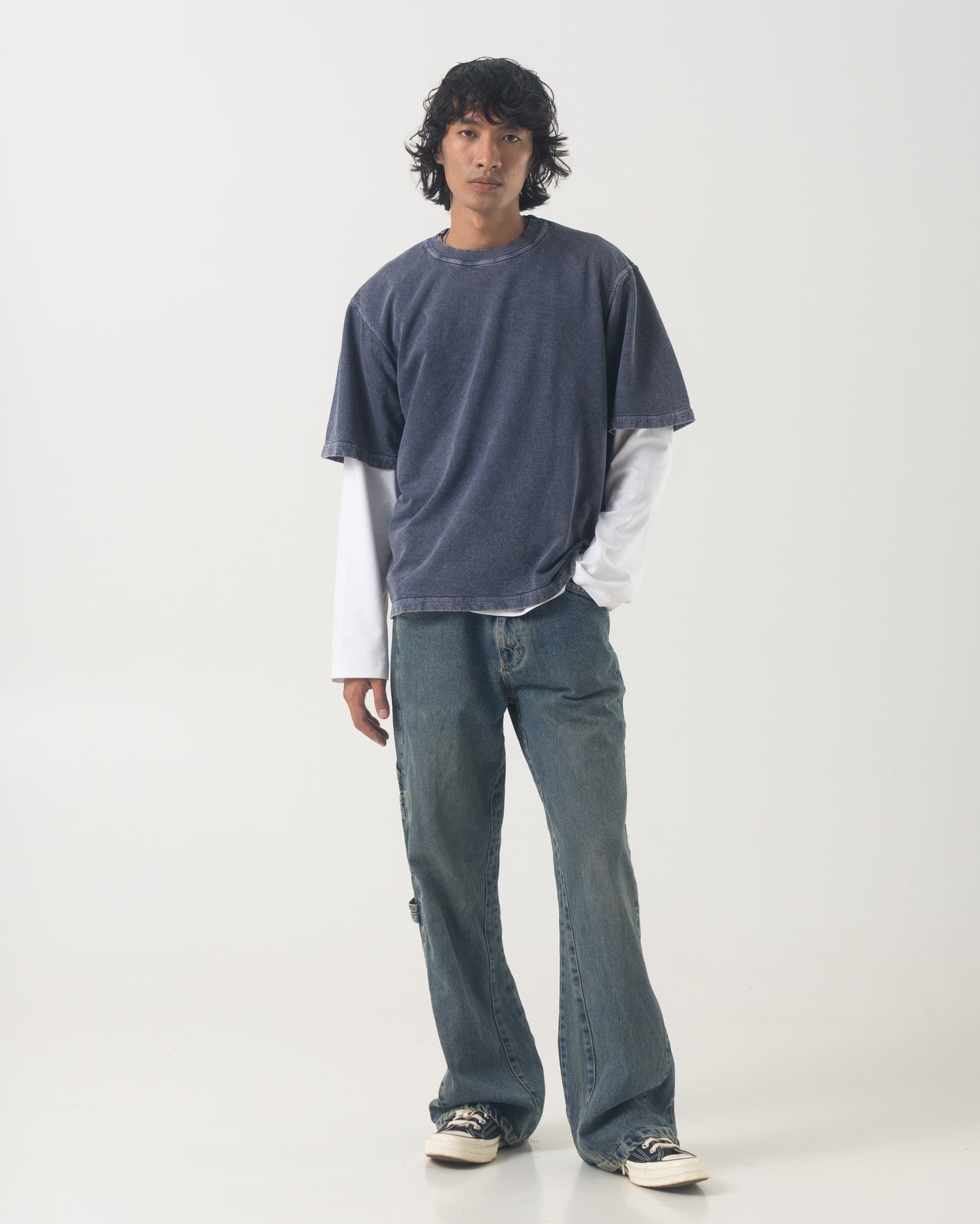 Washed T-shirt (Blue)