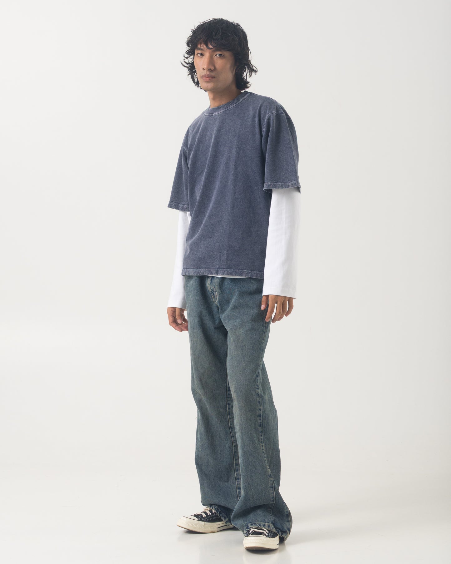 Washed T-shirt (Blue)