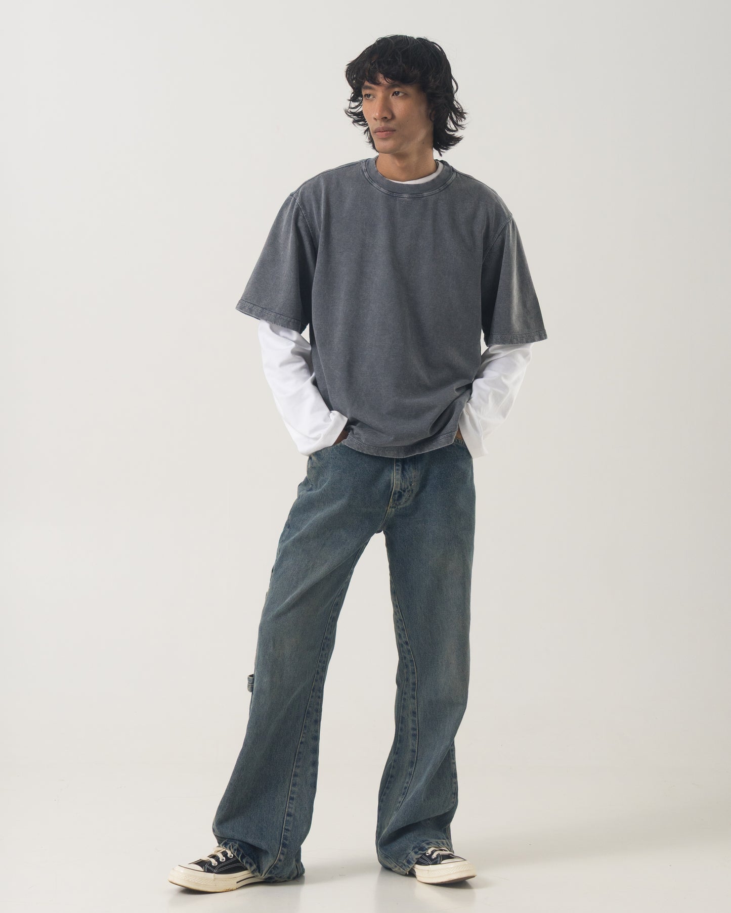 Washed T-shirt (Grey)