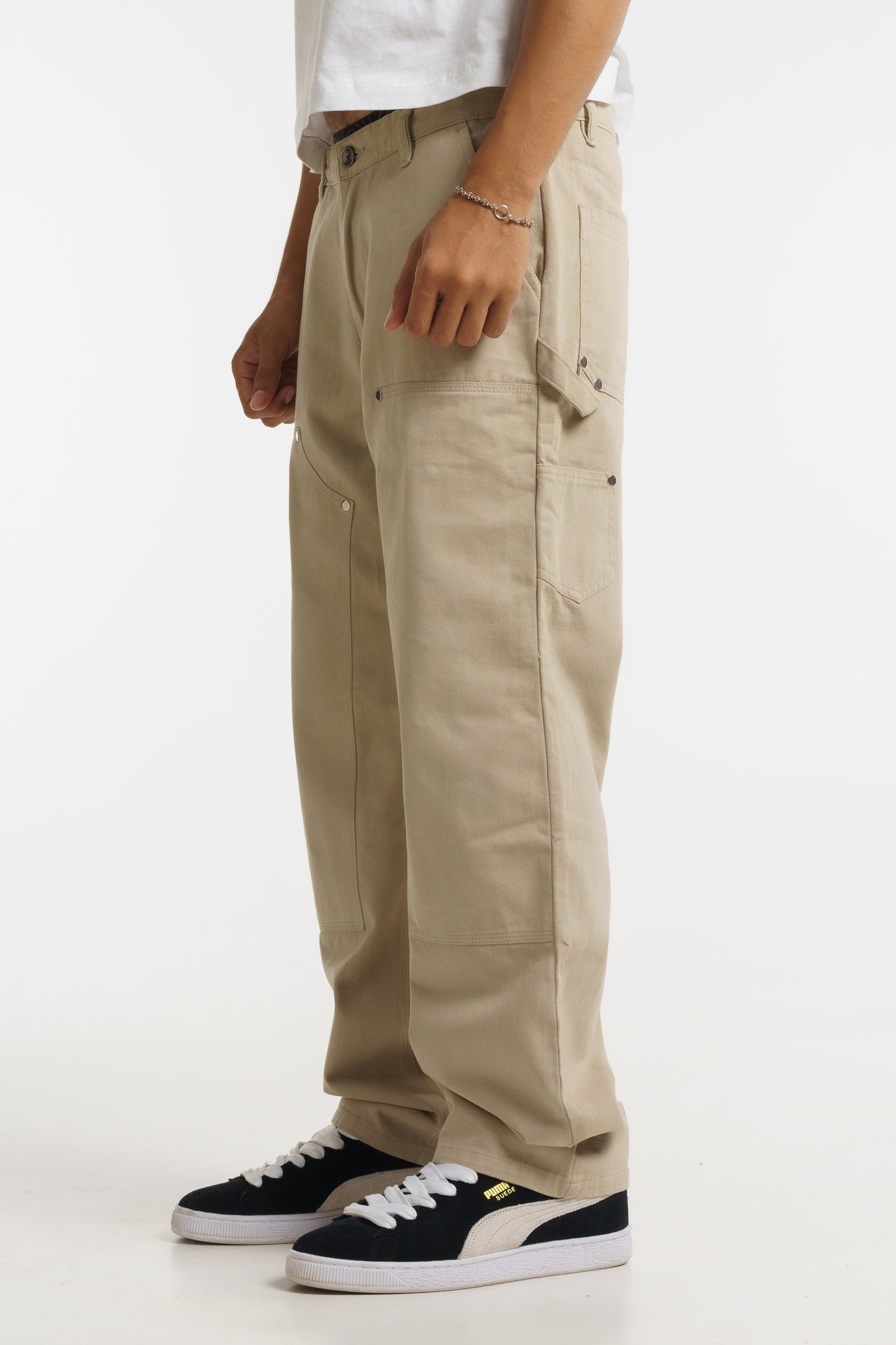 Double-knee Carpenter Pants (Beige)