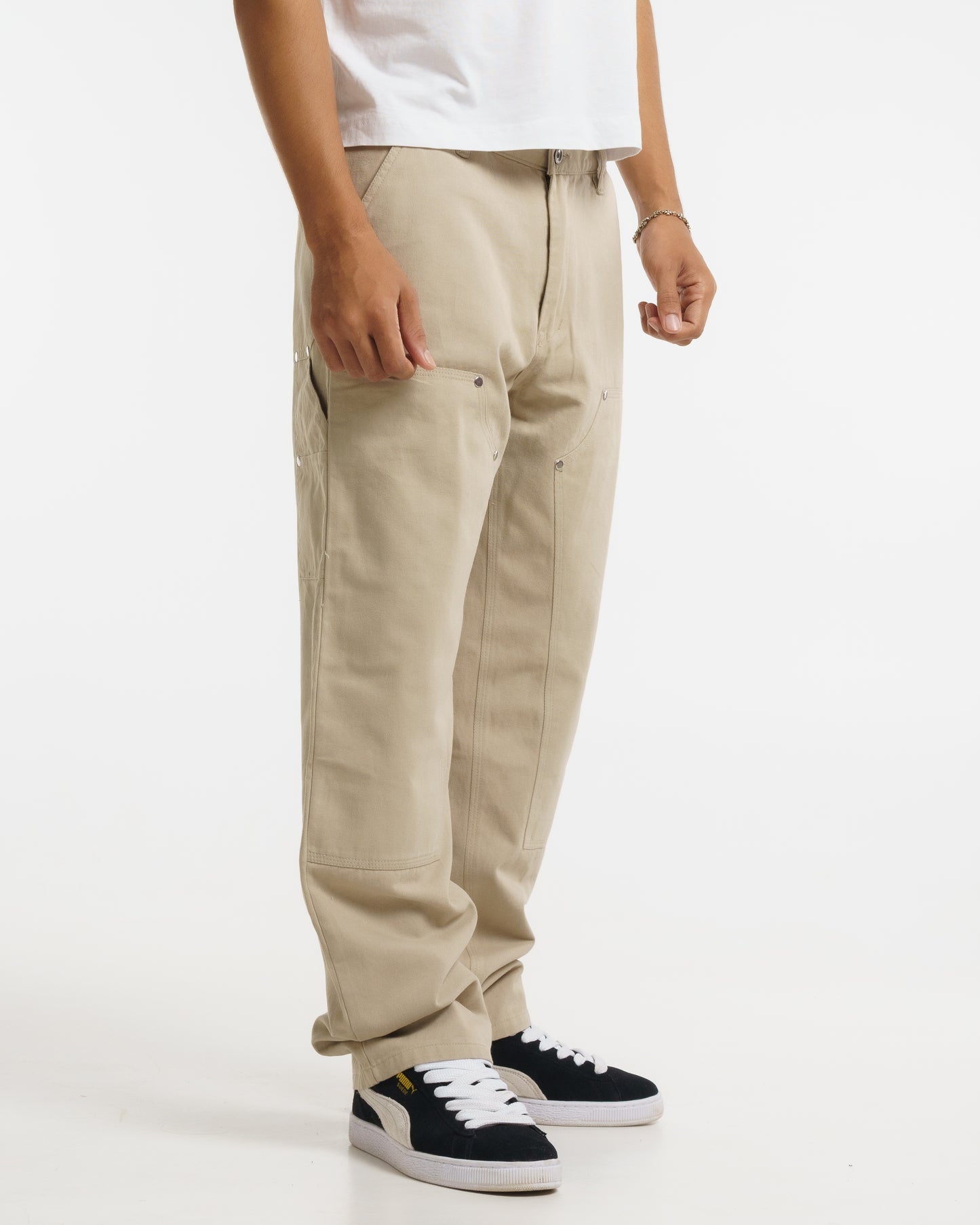Double-knee Carpenter Pants (Beige)