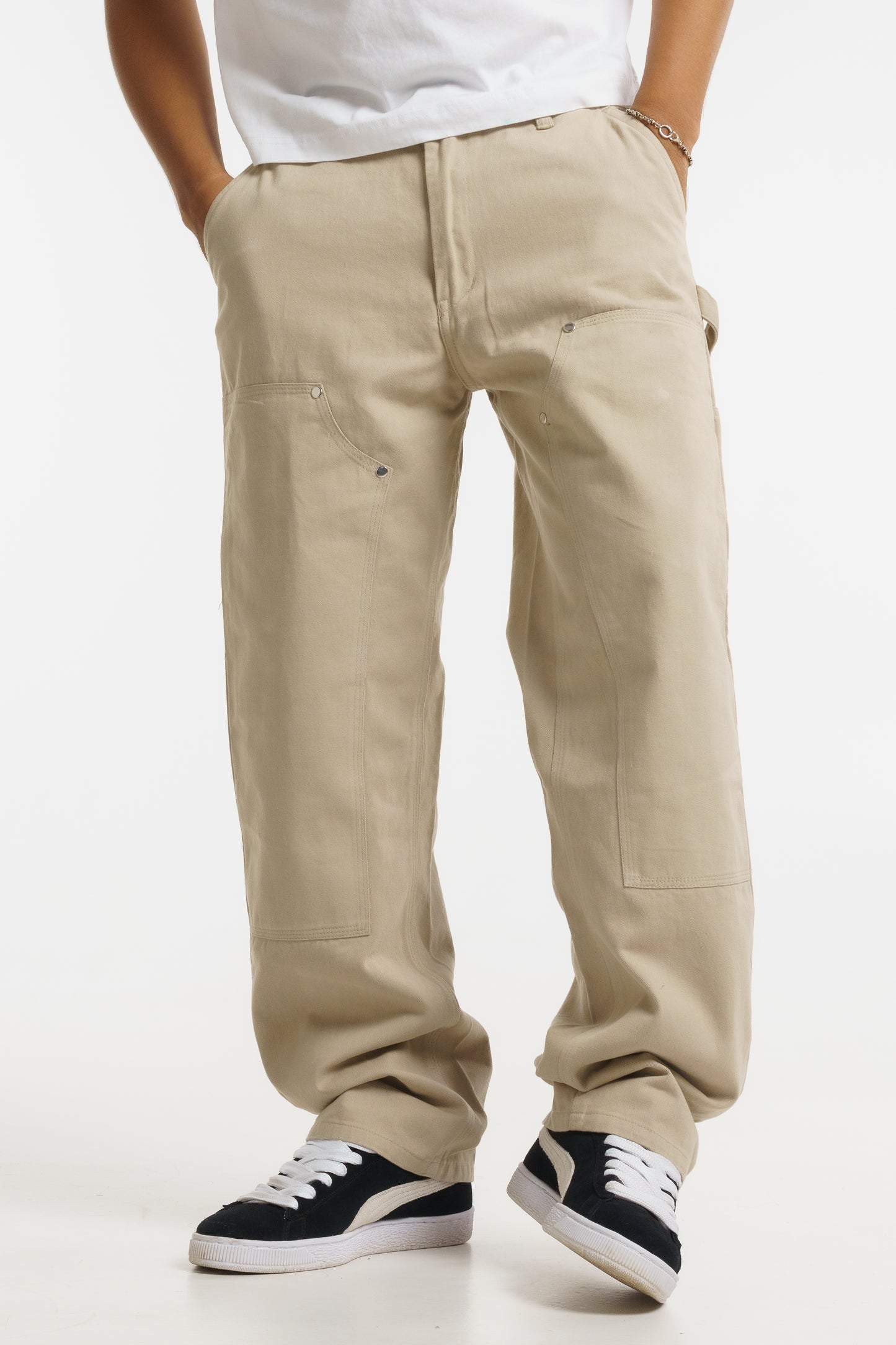 Double-knee Carpenter Pants (Beige)