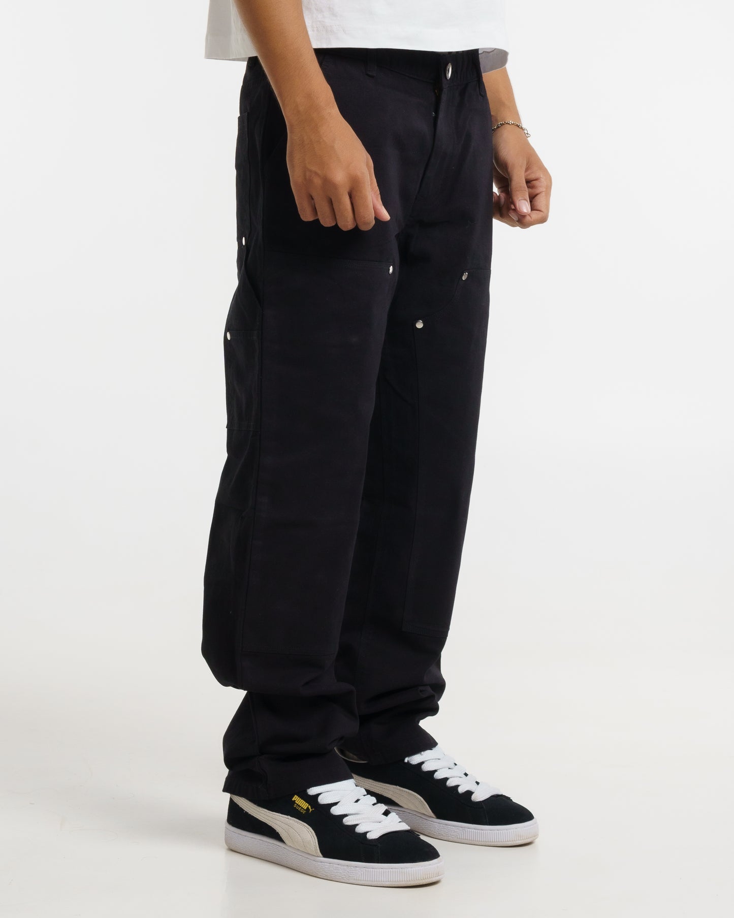 Double-knee Carpenter Pants (Black)