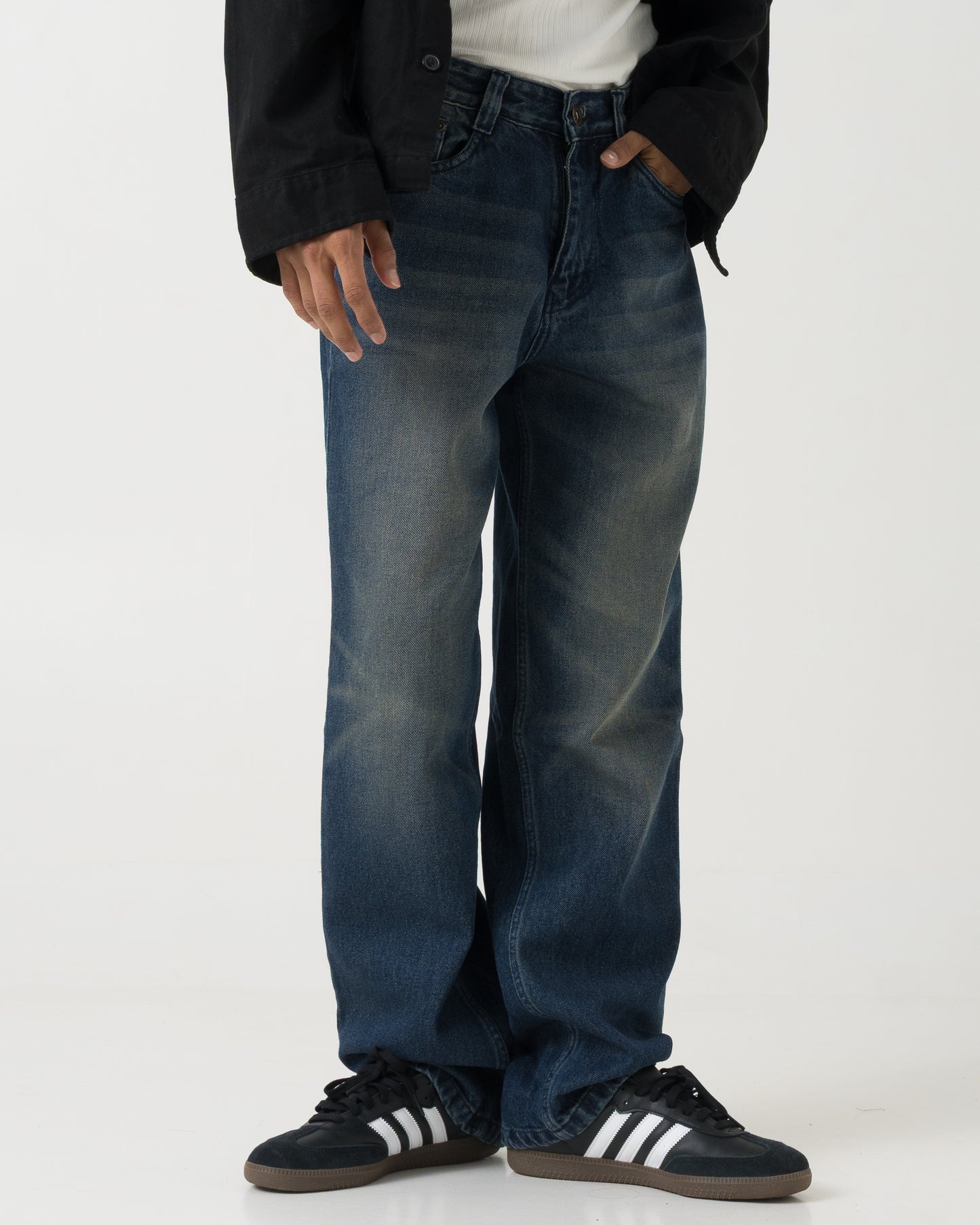 Straight Fit Jeans (Dark Blue)