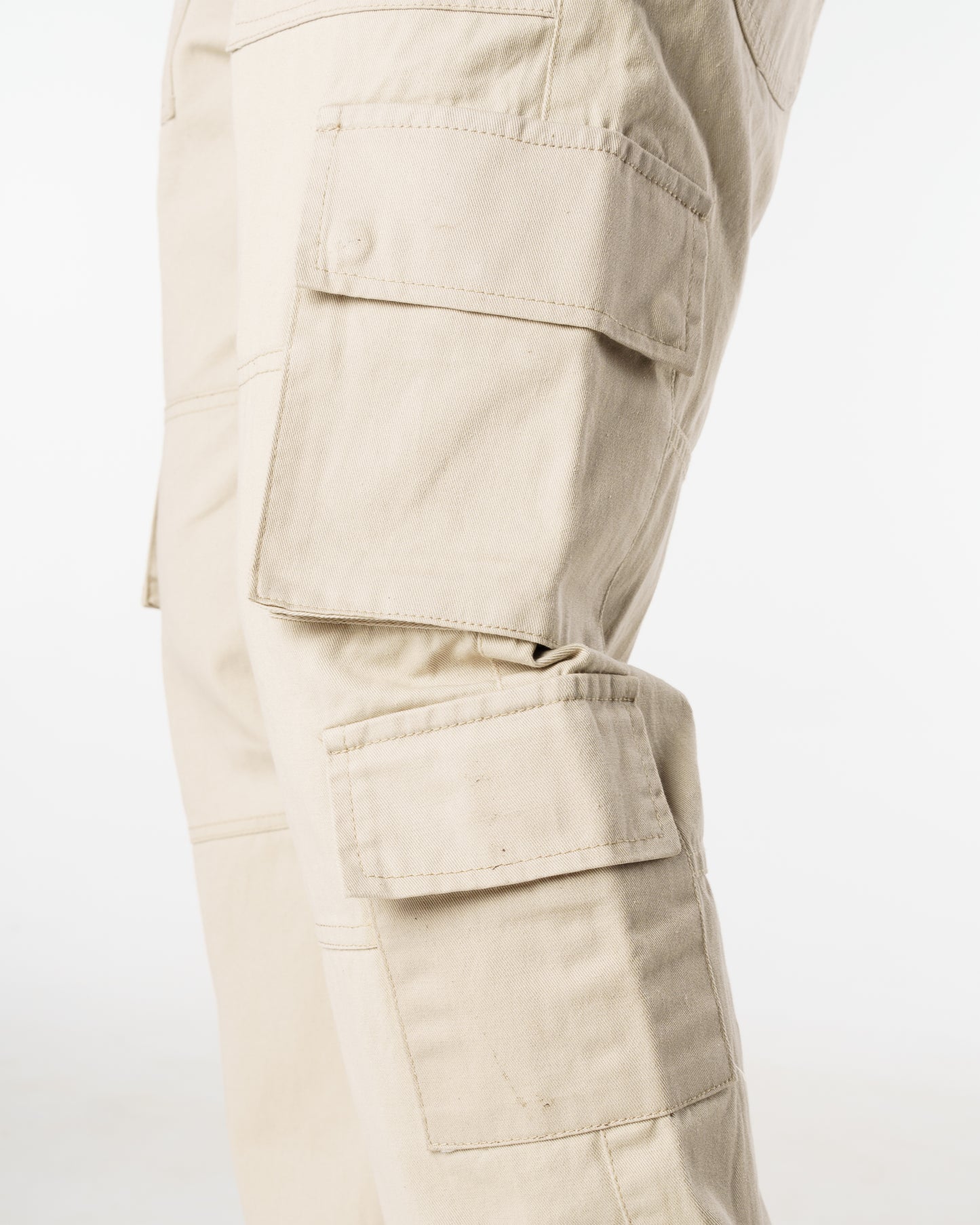 Flare Cargo Pants (Beige)