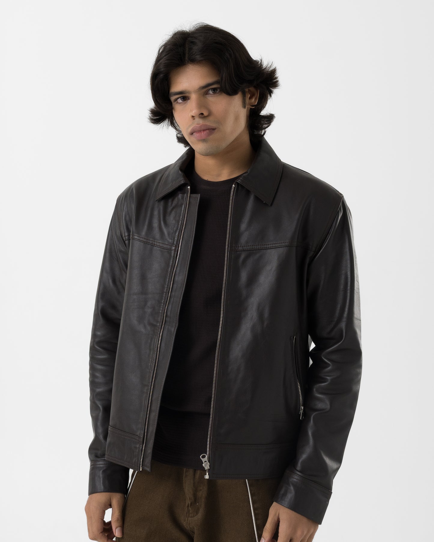 Leather Jacket (Brown)