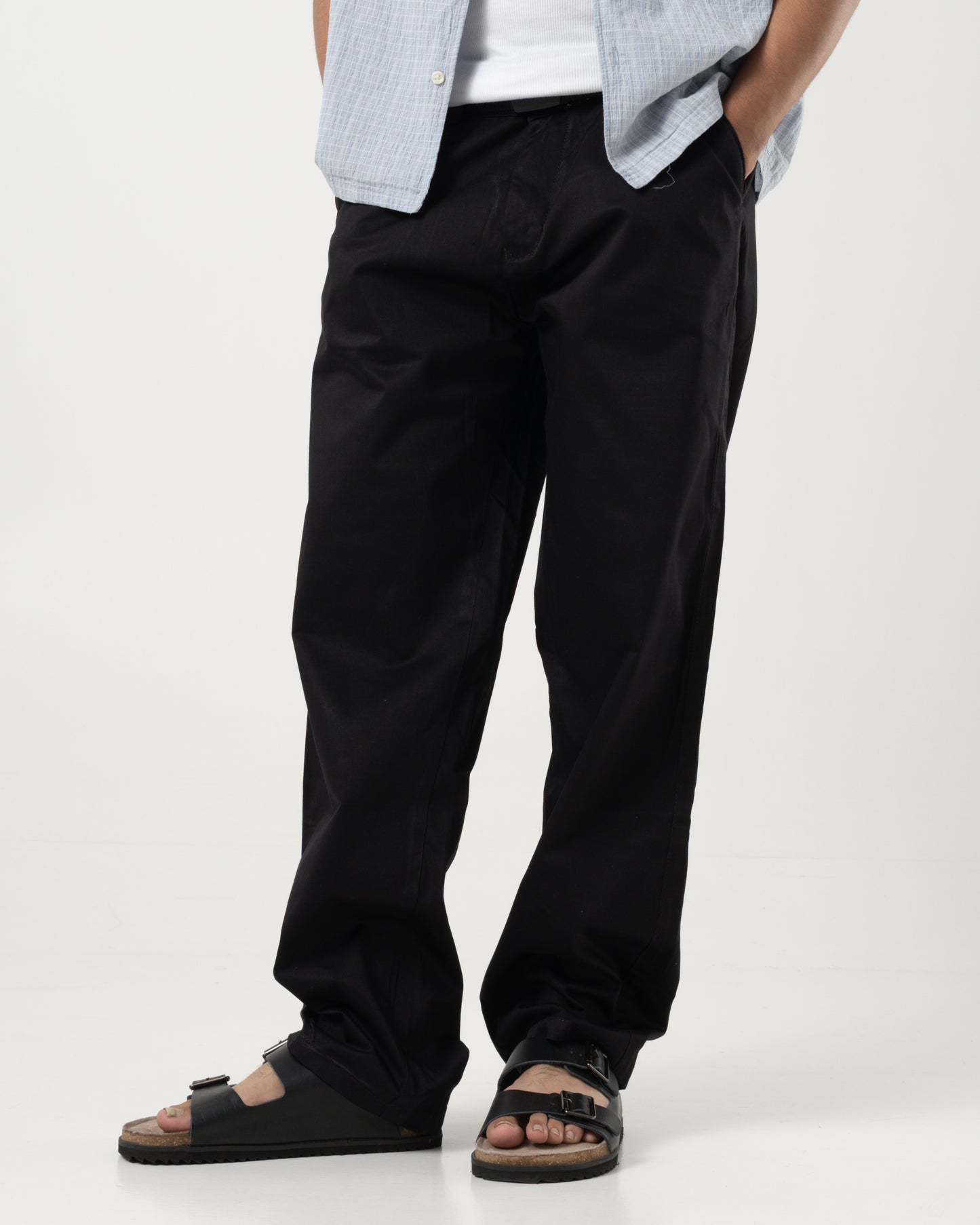 Double Pleated Trousers (Black)