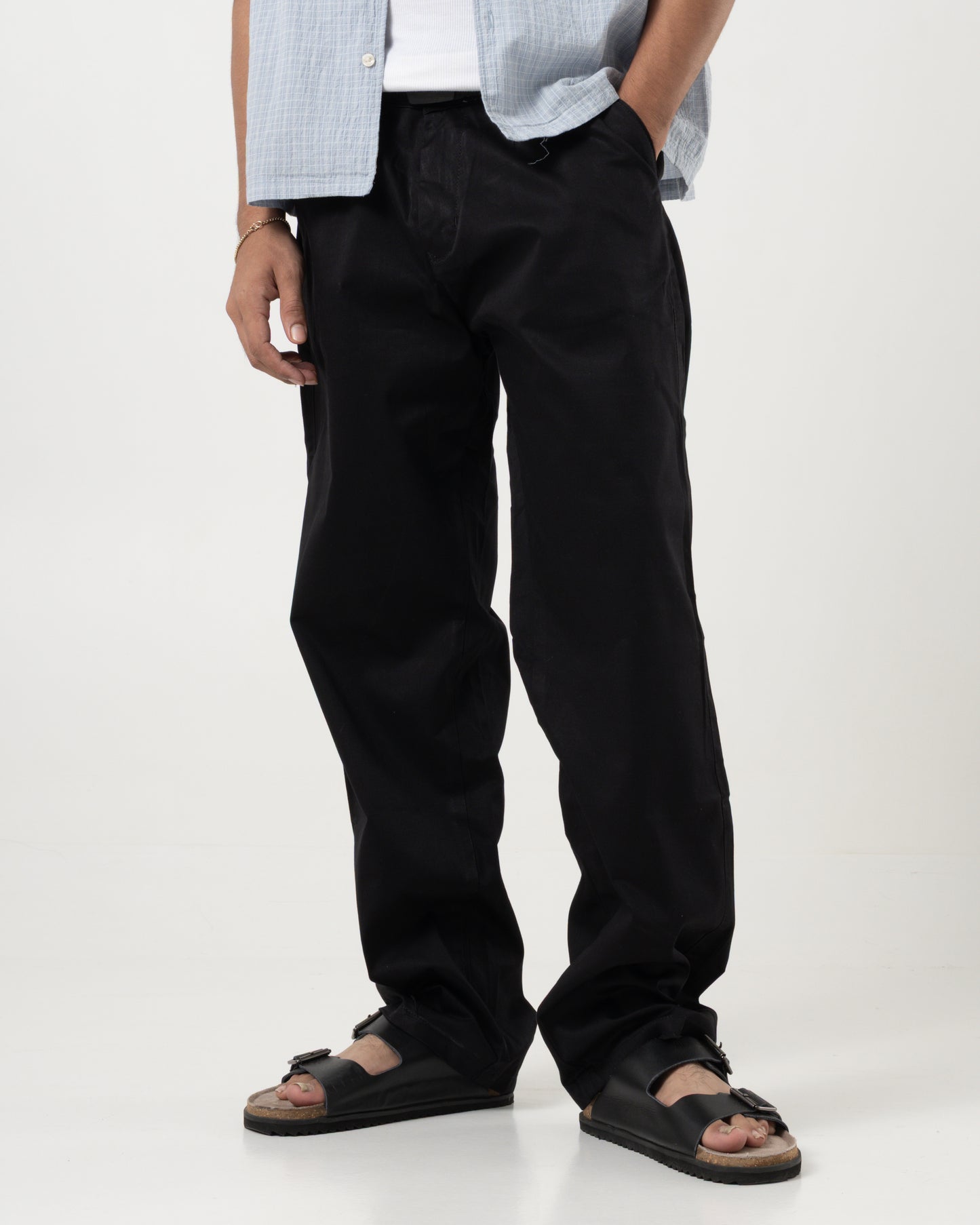 Double Pleated Trousers (Black)