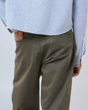Double Pleated Trousers (Olive)