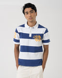 Blue Striped Rugby Polo