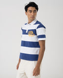 Blue Striped Rugby Polo