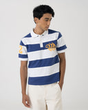Blue Striped Rugby Polo