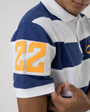 Blue Striped Rugby Polo