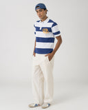 Blue Striped Rugby Polo