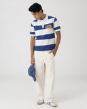 Blue Striped Rugby Polo