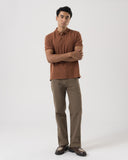 Essential Straight-Fit Trousers (Olive)