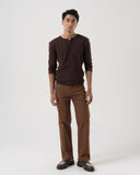 Essential Straight-Fit Trousers (Brown)