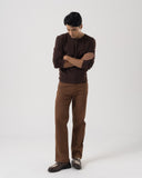 Essential Straight-Fit Trousers (Brown)
