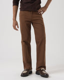 Essential Straight-Fit Trousers (Brown)