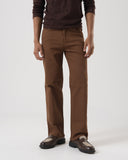 Essential Straight-Fit Trousers (Brown)