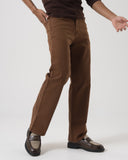 Essential Straight-Fit Trousers (Brown)