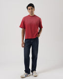 Dark Wash Jeans with Layered Waistband