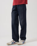 Dark Wash Jeans with Layered Waistband