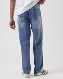 Medium Wash Jeans with Layered Waistband