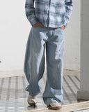 Barrel Fit Denim (Ice Blue)