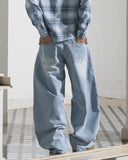 Barrel Fit Denim (Ice Blue)