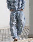 Barrel Fit Denim (Ice Blue)