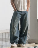 Barrel Fit Denim (Moss Blue)