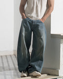 Barrel Fit Denim (Moss Blue)