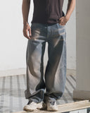 Barrel Fit Denim (Ash Blue)