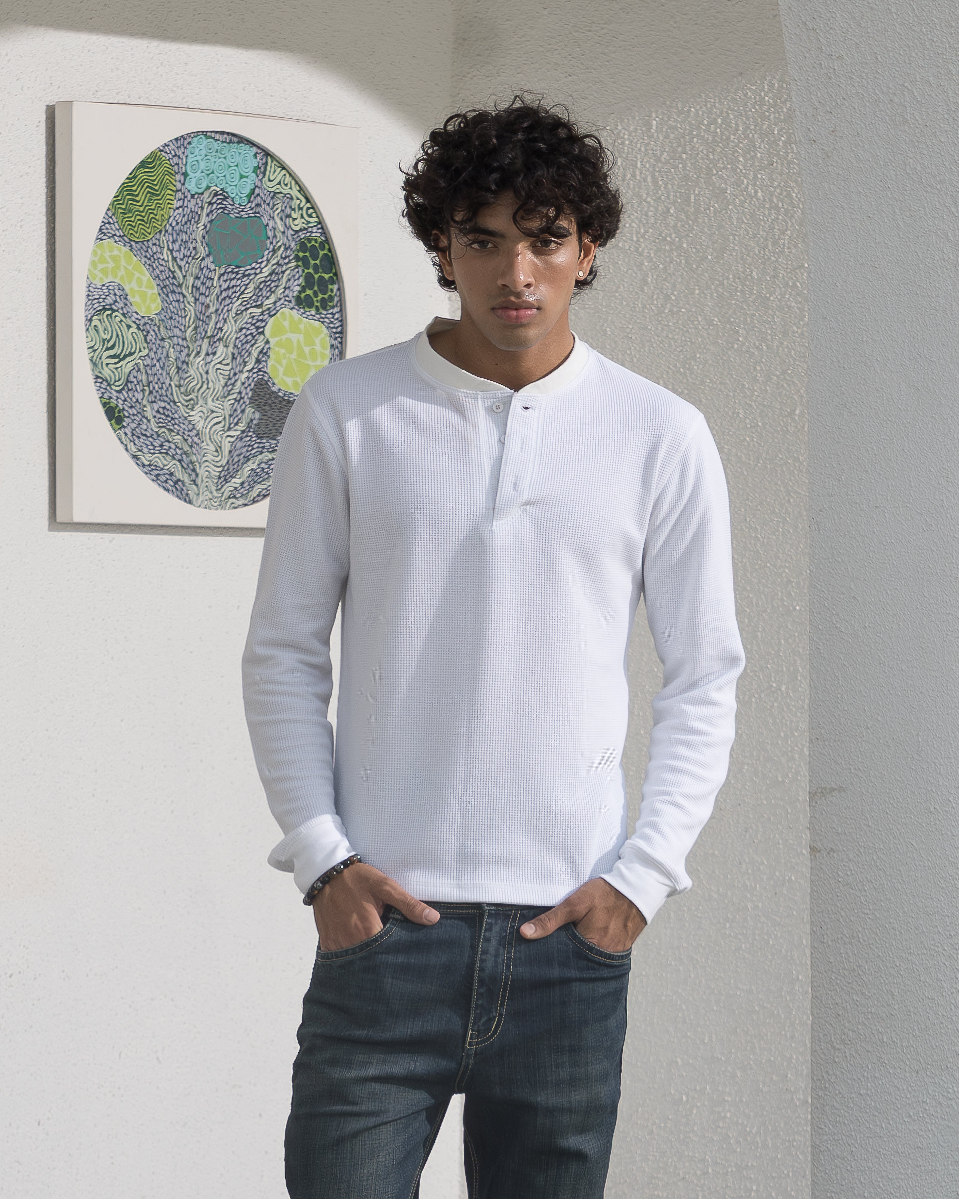 Henley T-shirt (White) – untld.in