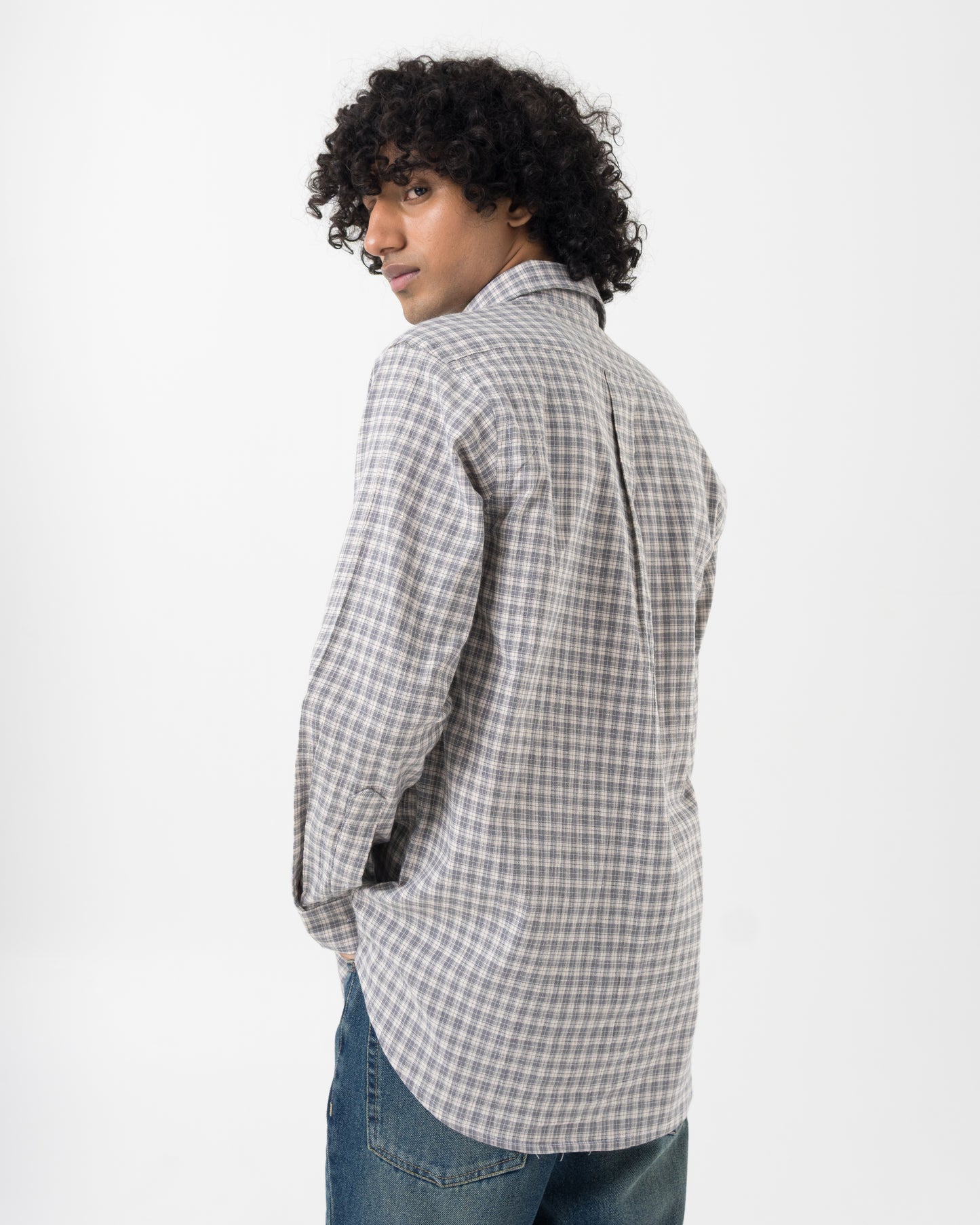 Crinkle Check Shirt